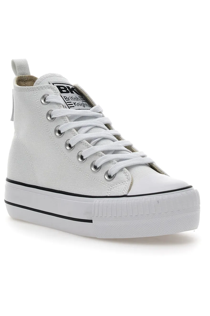 Sneakers Mid-Cut British Knights Kaya Platform Bianche