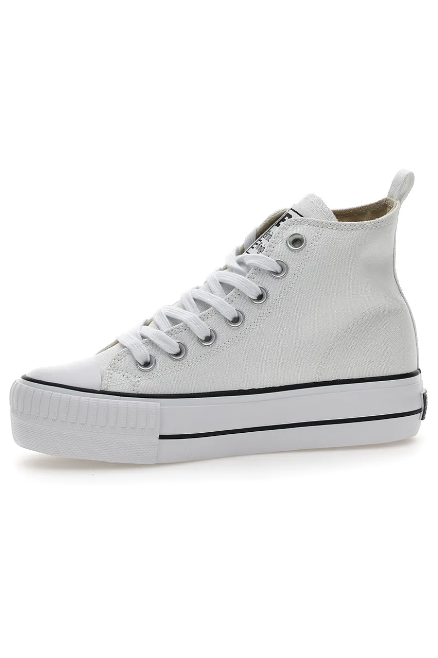 Sneakers Mid-Cut British Knights Kaya Platform Bianche