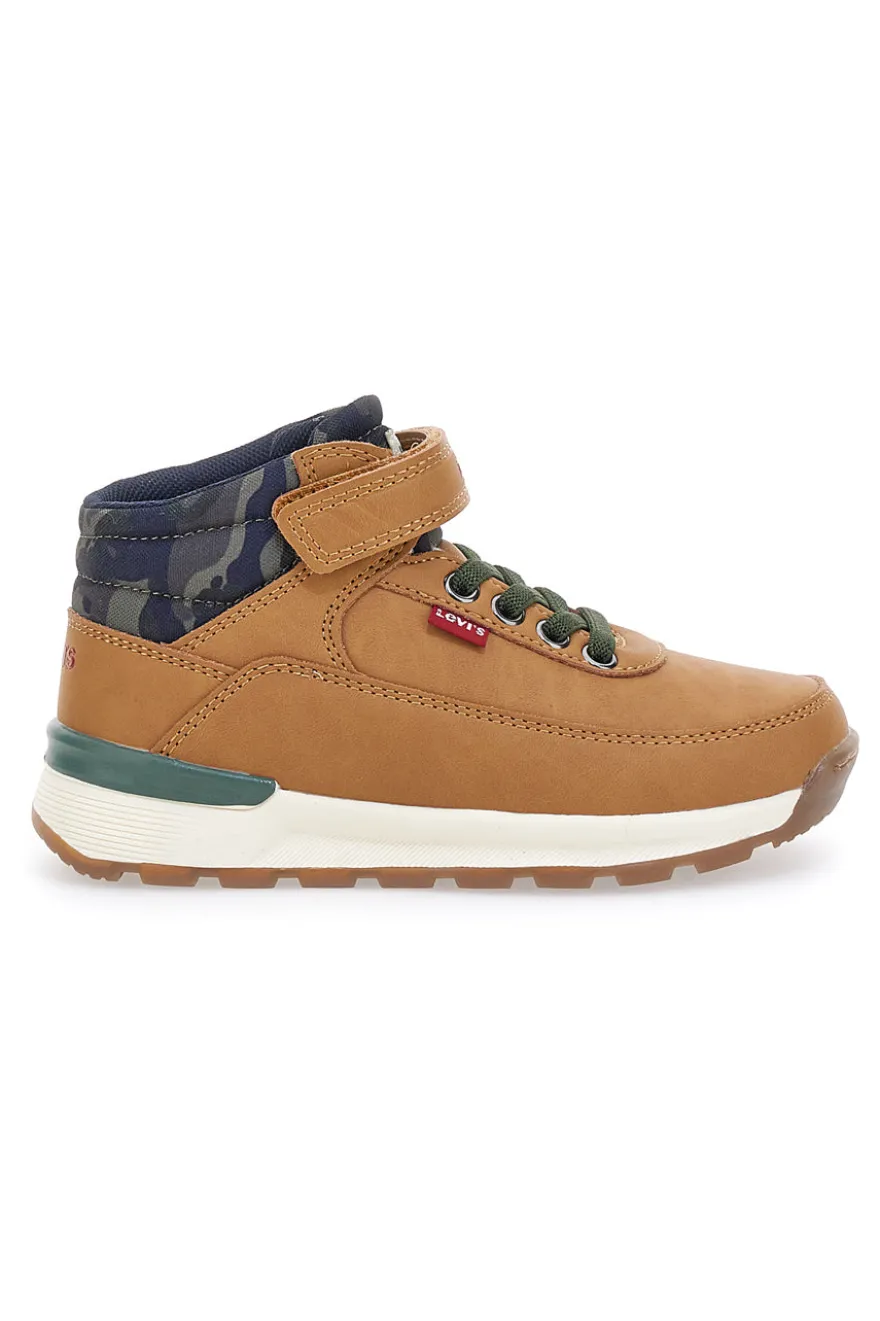 Sneakers mid-cut marroni con velcro LEVI'S ASCOT MINI