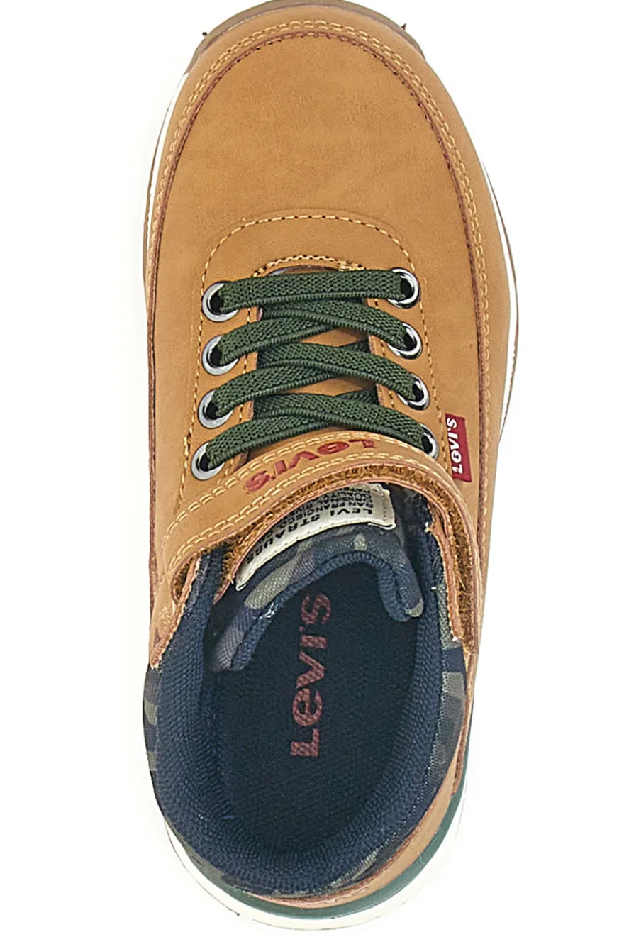 Sneakers mid-cut marroni con velcro LEVI'S ASCOT MINI