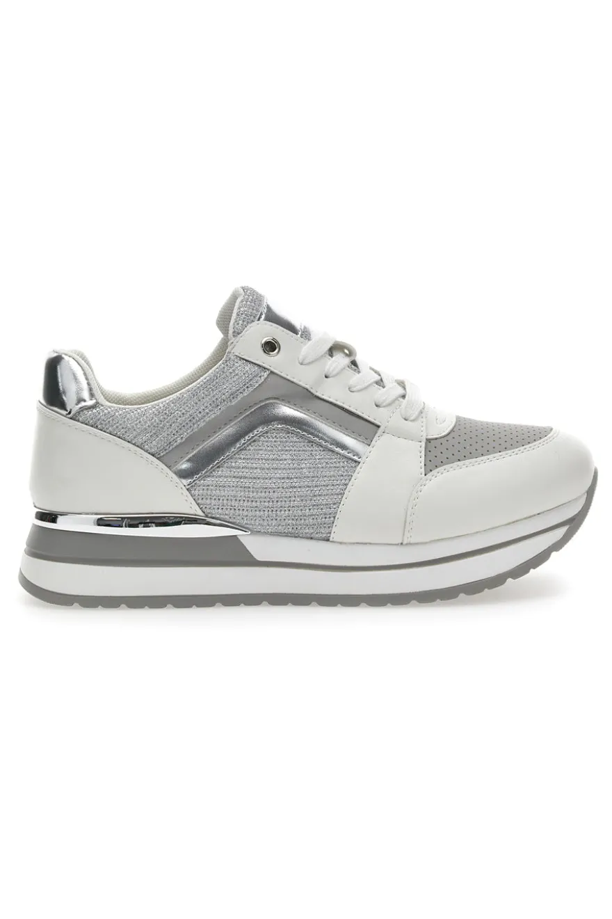 Sneakers Mio Tempo 232 Bianche e Argento