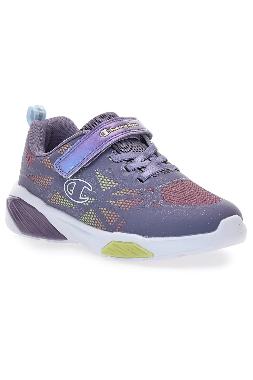 Sneakers multicolor in mesh con luci Champion Wave Tri G PS