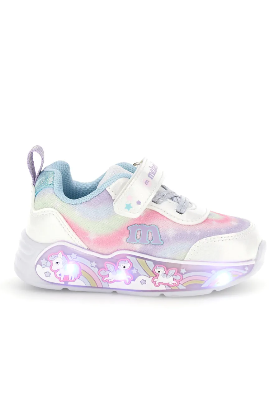 Sneakers multicolore con strappo e luci M kids MJ6028