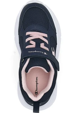 Sneakers Navy con Lacci Elastici e Logo Rosa CHAMPION HRO G PS Low Cut Shoe