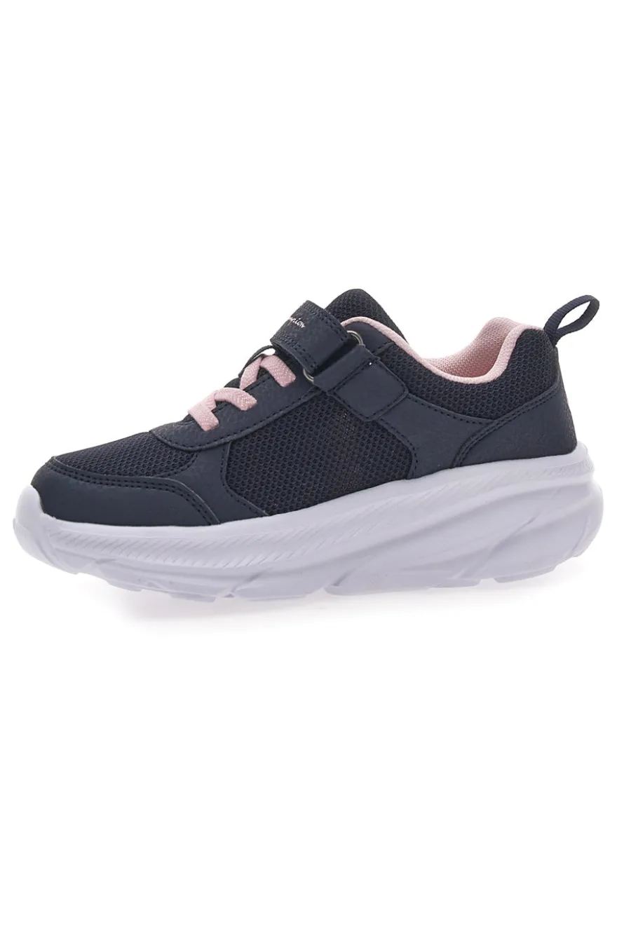 Sneakers Navy con Lacci Elastici e Logo Rosa CHAMPION HRO G PS Low Cut Shoe