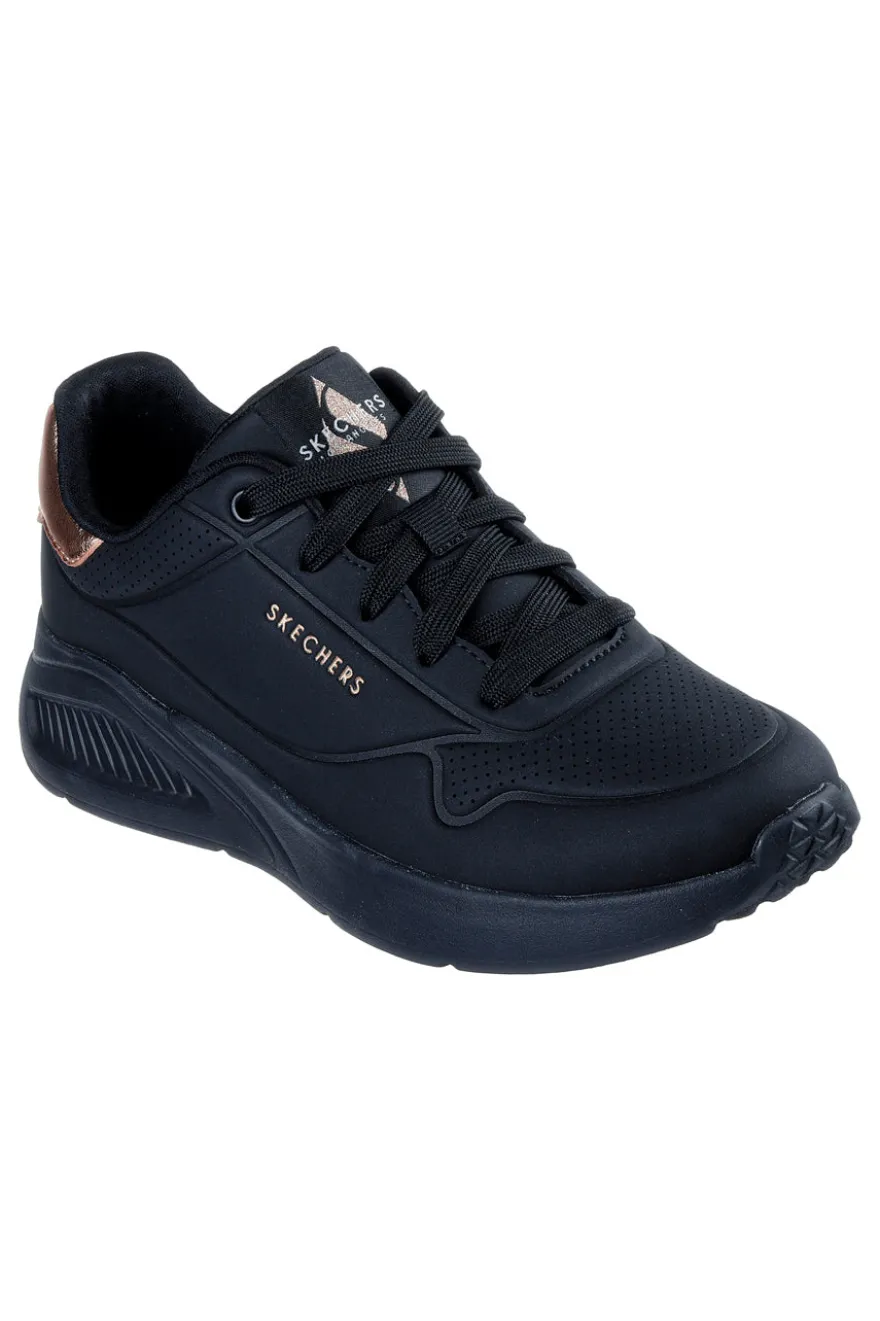 Sneakers nere con dettaglio rame e suola platform Skechers Uno Lite Shimmer Along
