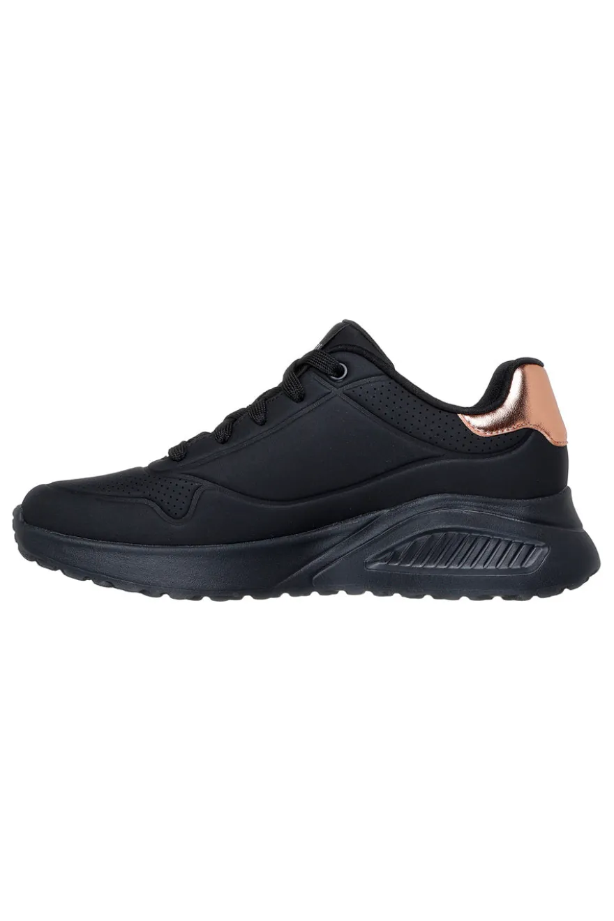 Sneakers nere con dettaglio rame e suola platform Skechers Uno Lite Shimmer Along