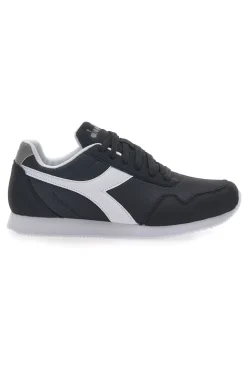 Sneakers Nere Con Logo Bianco Diadora Simple Run