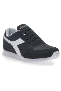 Sneakers Nere Con Logo Bianco Diadora Simple Run
