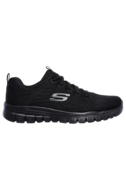 Sneakers nere in mesh con Memory Foam Skechers Graceful Get Connected