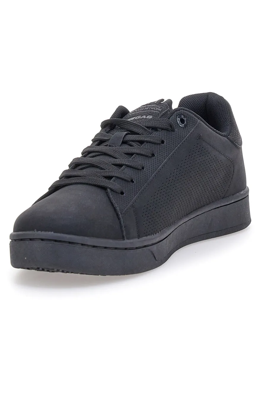 Sneakers nere in simil nabuk con logo traforato Gas GAM524117