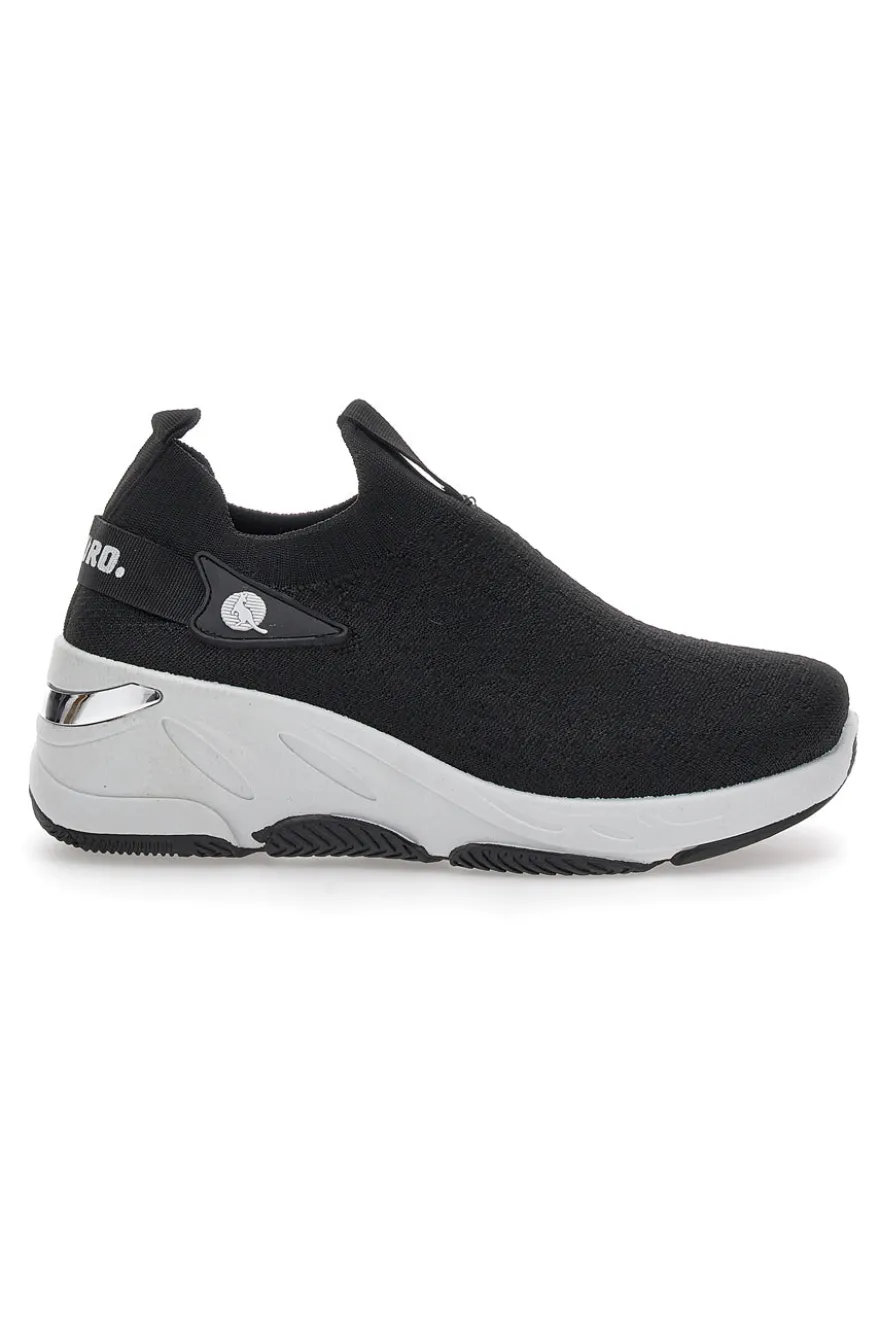 Sneakers Platform Nere Casual Canguro 1218