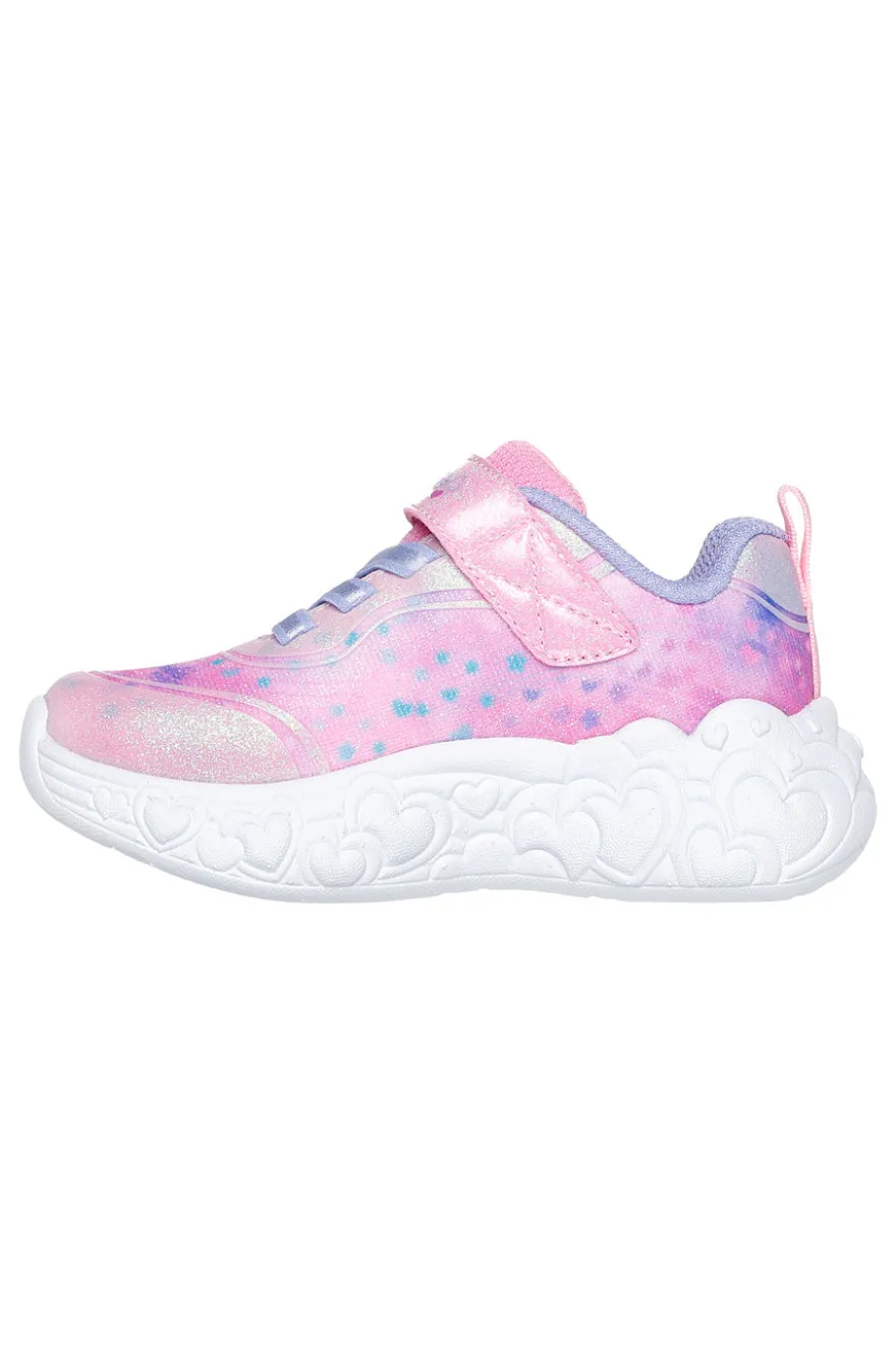 Sneakers rosa con luci e glitter Skechers Eternal Heart Lights