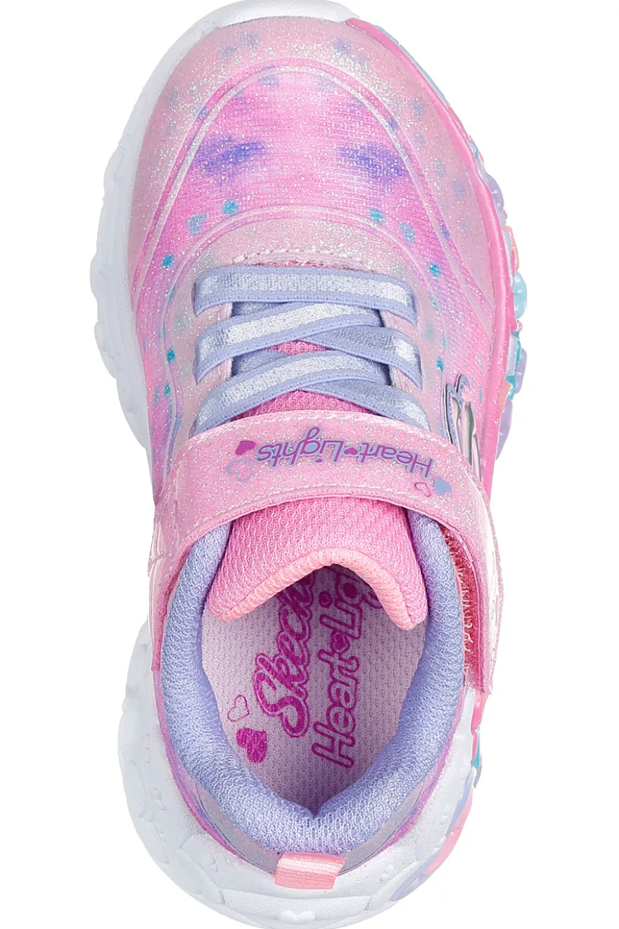 Sneakers rosa con luci e glitter Skechers Eternal Heart Lights