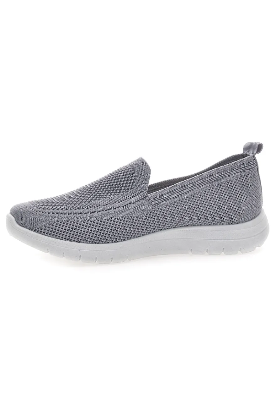 Sneakers Slip On Grigie in Tessuto Me & Me 06