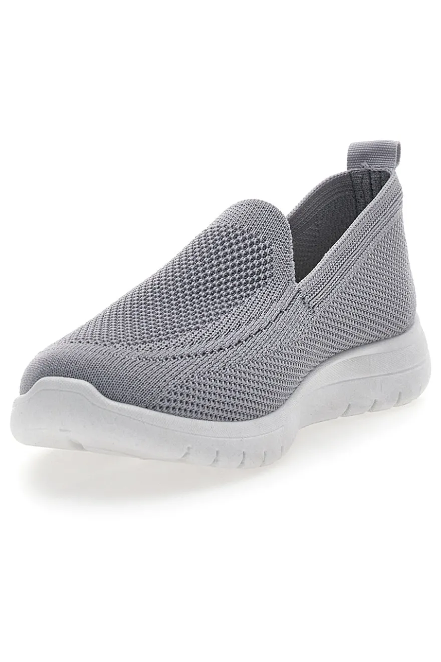 Sneakers Slip On Grigie in Tessuto Me & Me 06