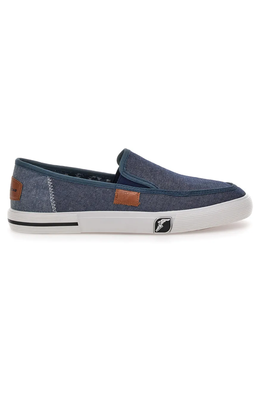 Sneakers Slip-On Blu in Tela Goodyear 41037