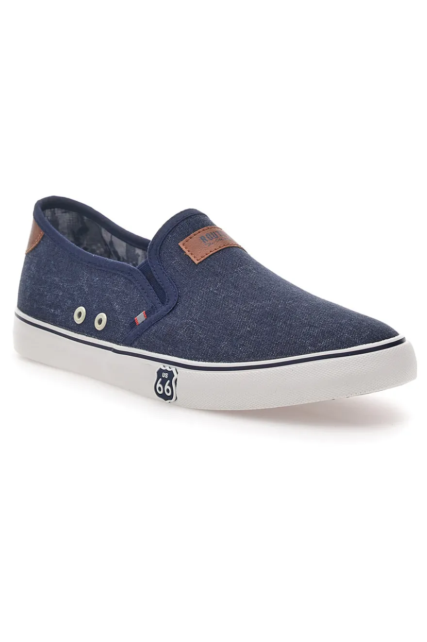 Sneakers Slip-On Blu Ruote 66 01805
