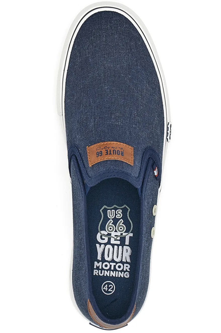 Sneakers Slip-On Blu Ruote 66 01805