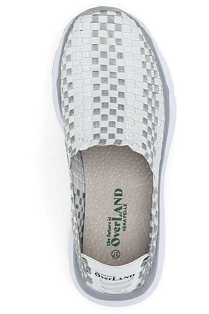 Sneakers Slip-on Overland 9620 Bianche e Grigie