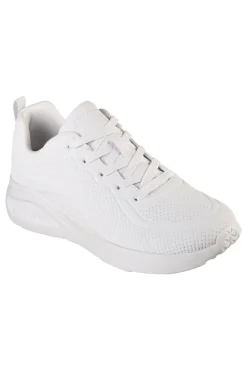 Sneakers Vegan Bianche con Platform Skechers BOBS Sport Buno - How Sweet