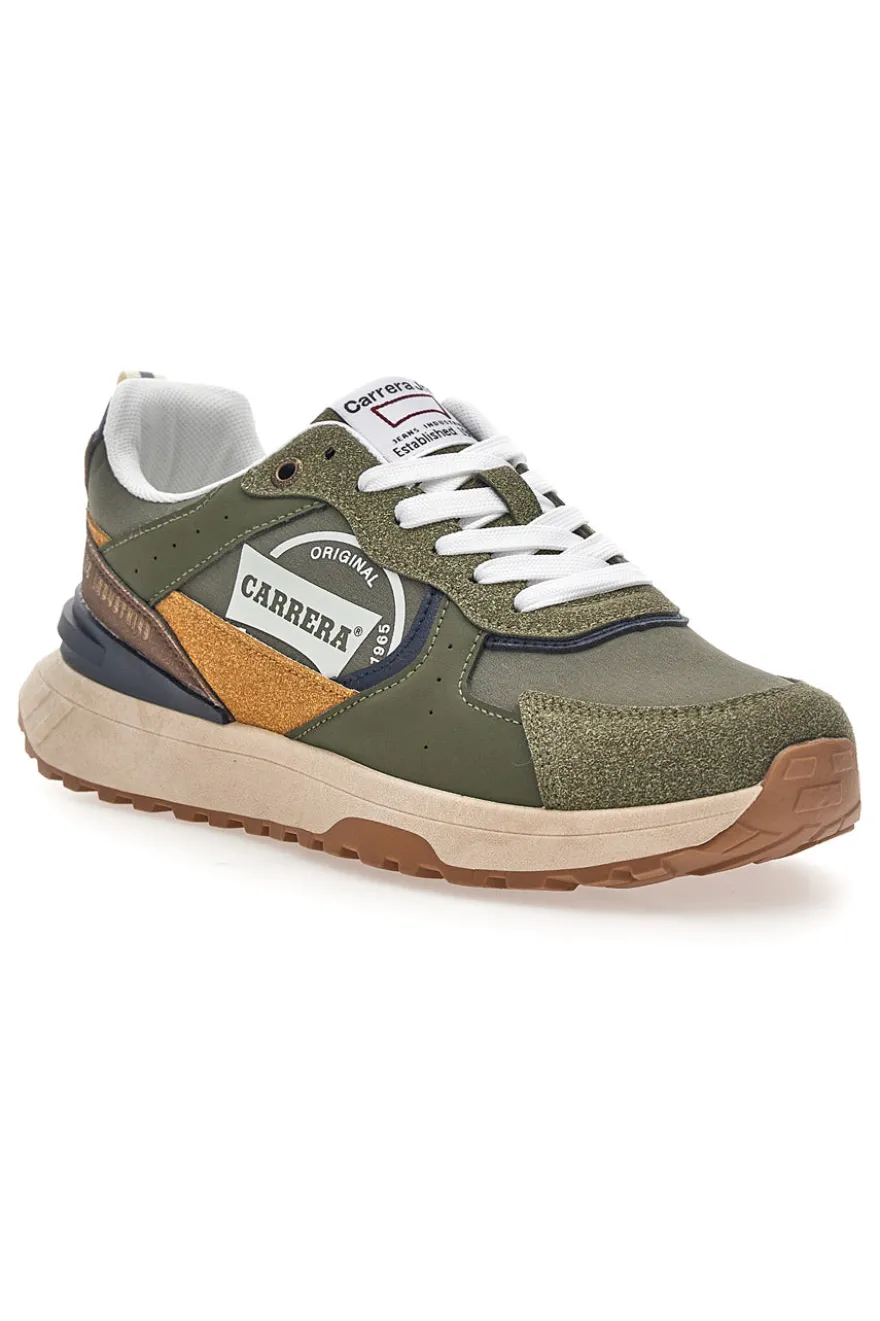Sneakers Verde multicolore suola strutturata Carrera CAM45938J7765