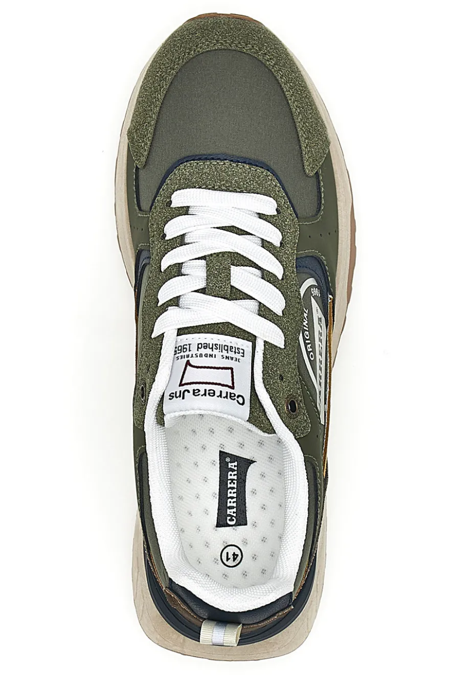 Sneakers Verde multicolore suola strutturata Carrera CAM45938J7765