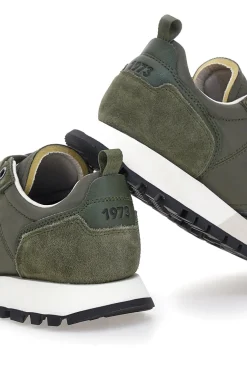 Sneakers verdi con inserti scamosciati Pepe Jeans PMS400001