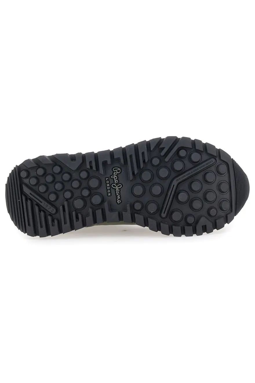 Sneakers verdi con inserti scamosciati Pepe Jeans PMS400001