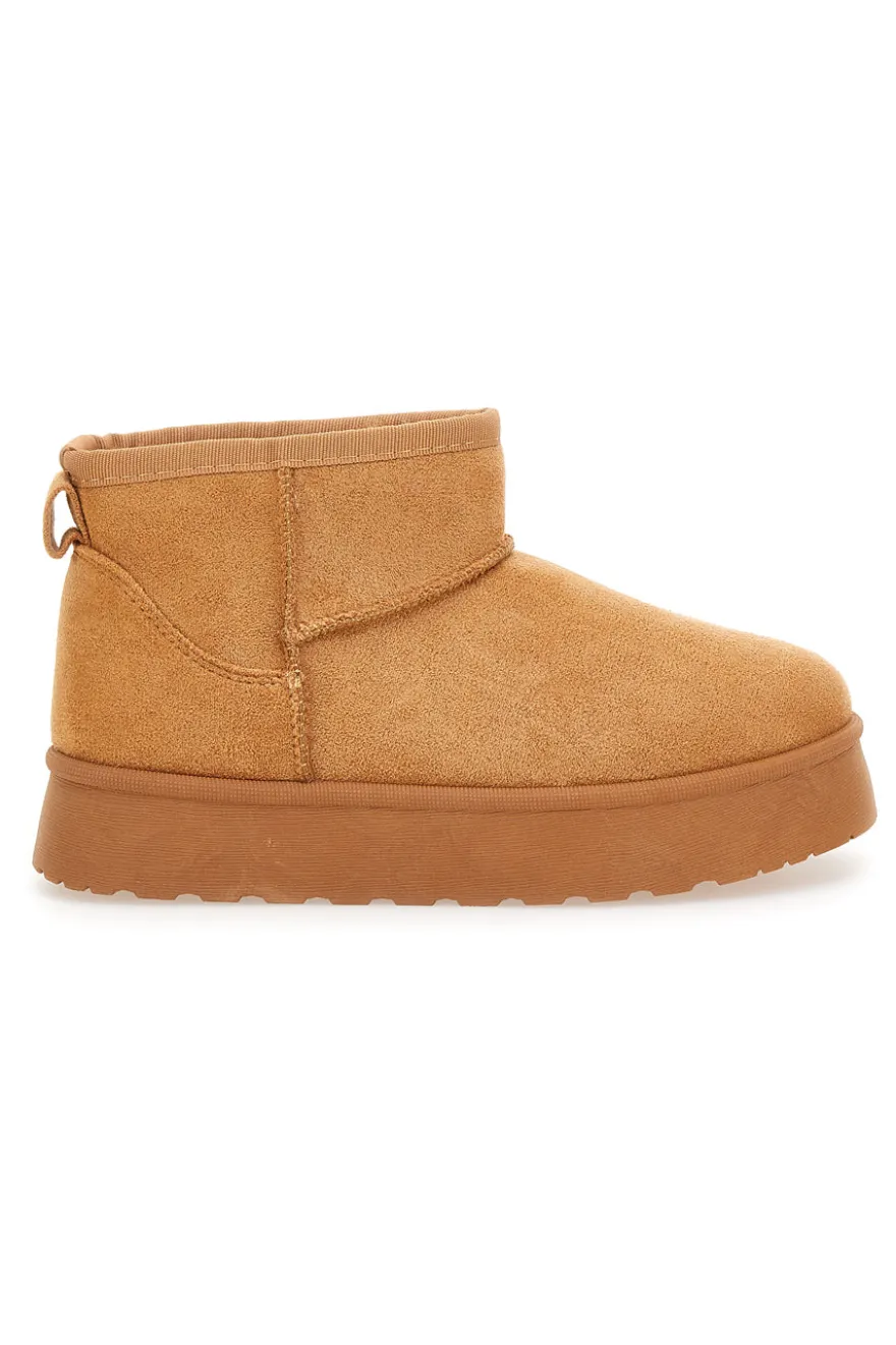 Stivaletti cuoio con velcro e interno caldo con pelo Grazie Girls GB2029