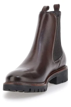 Stivaletti marroni in vera pelle con inserti elastici Pittarello class 2104