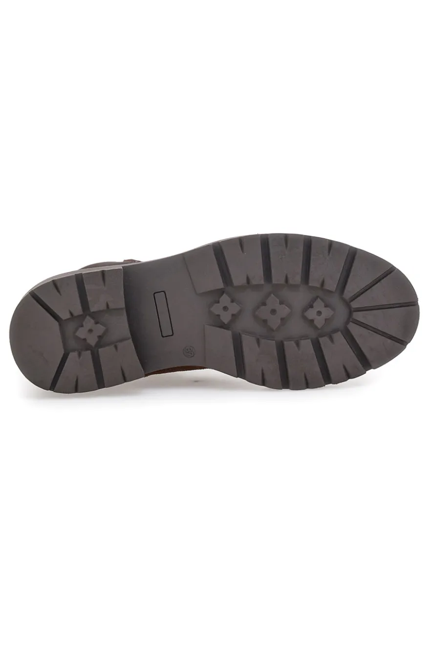 Stivaletti marroni scamosciati in vera pelle con inserti elasticizzati Pittarello glam 6436675