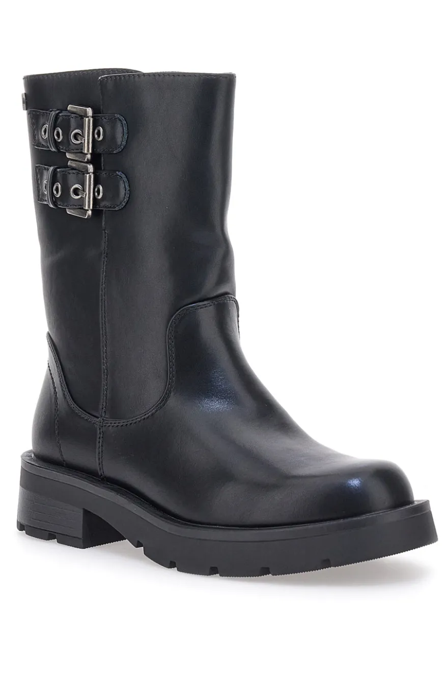 Stivaletti neri con fibbie PITTARELLO CAPSULE 24245 039