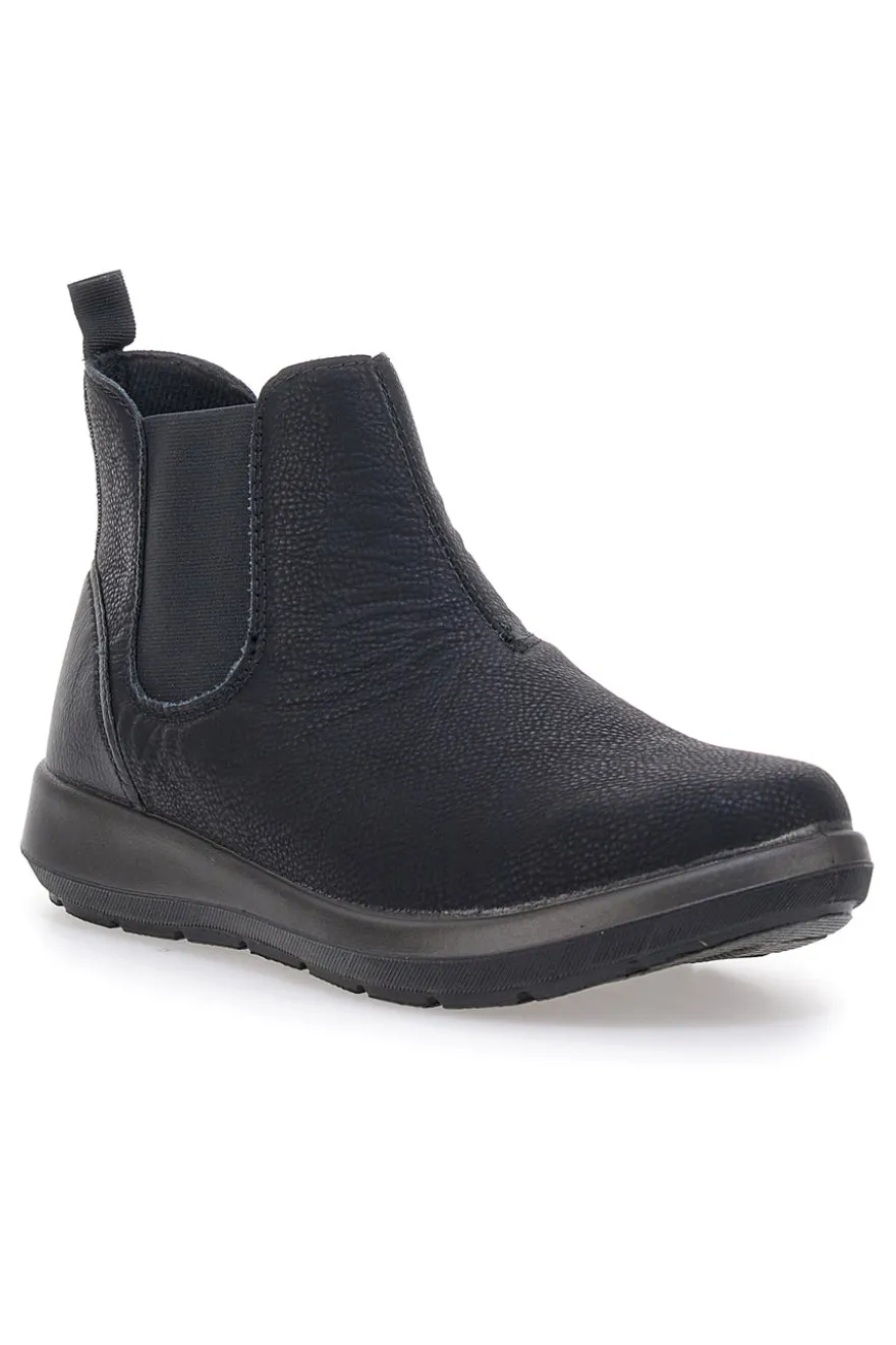 Stivaletti neri con inserti elastici e suola leggera Inblu 59 WG