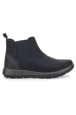 Stivaletti neri con inserti elastici e suola leggera Inblu 59 WG