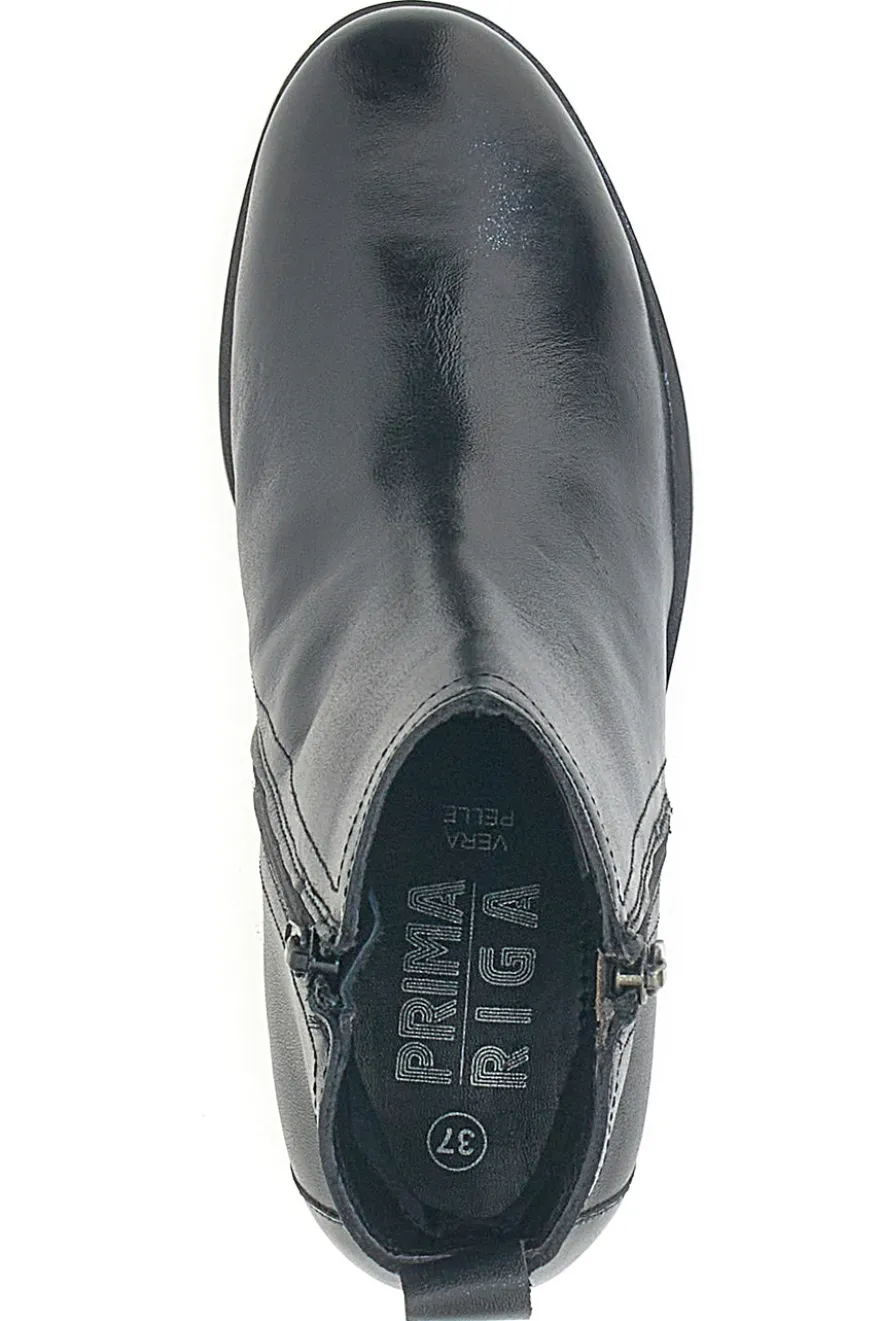 Stivaletti Neri con Tomaia in Pelle PRIMA RIGA SF1202