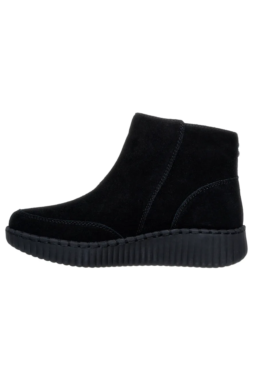 Stivaletti neri con zip e Memory Foam Skechers Wilshire Blvd Weekend Crush