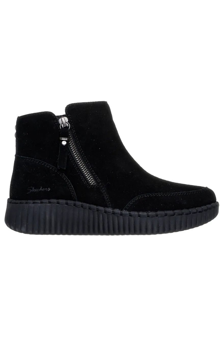 Stivaletti neri con zip e Memory Foam Skechers Wilshire Blvd Weekend Crush