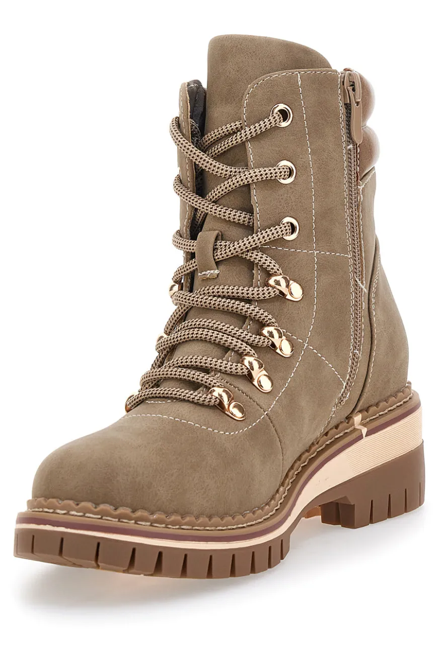 Stivaletti taupe con suola carrarmato Altemberg 1