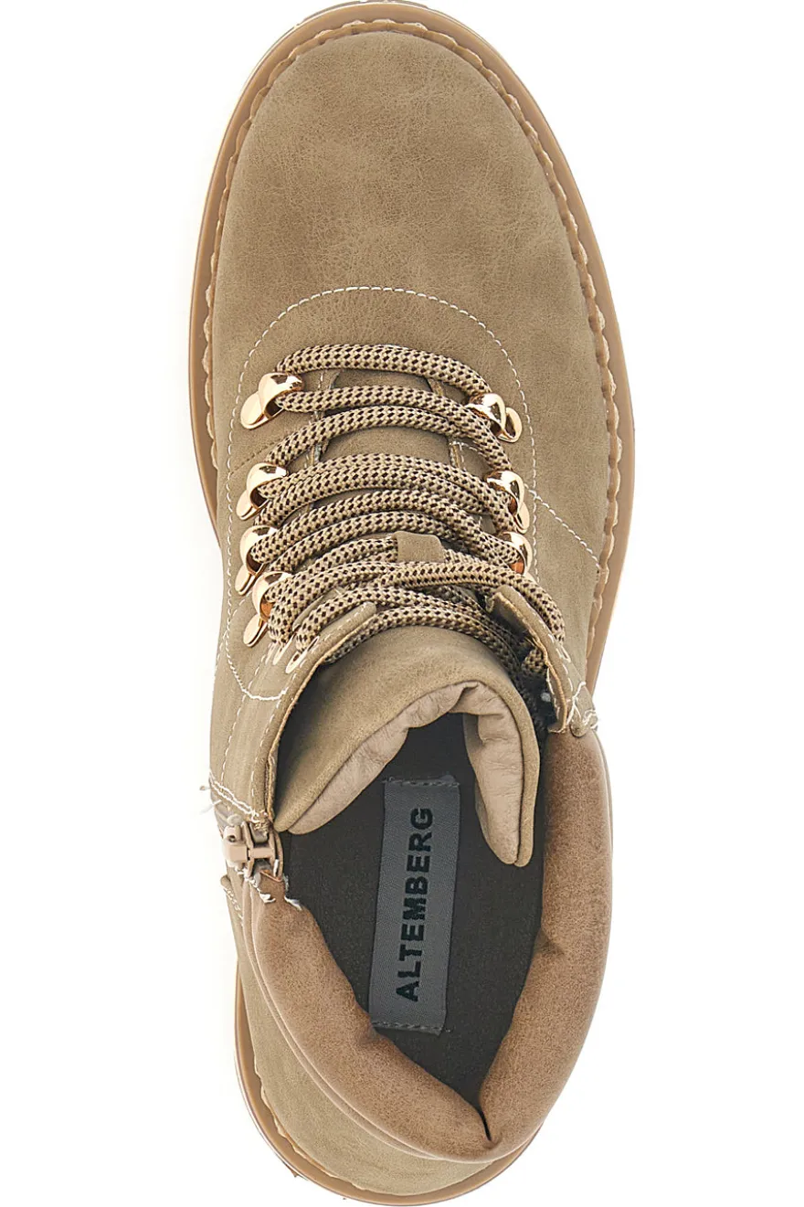 Stivaletti taupe con suola carrarmato Altemberg 1
