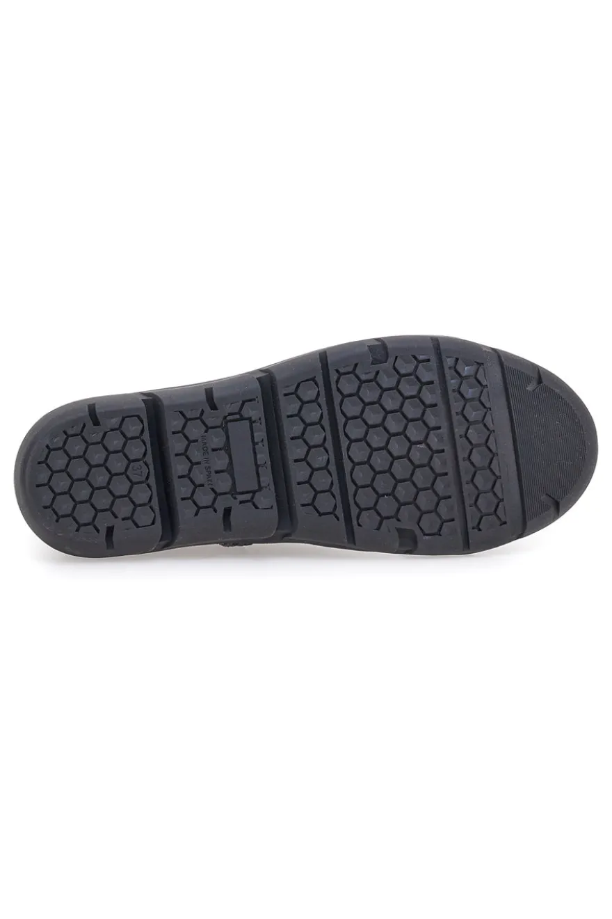 Stringate alte nere in pelle con zip laterale Pittarello Tierra 4757