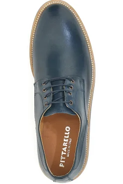 Stringate Blu in Pelle Made in Italy con Bordo a Contrasto PITTARELLO 600