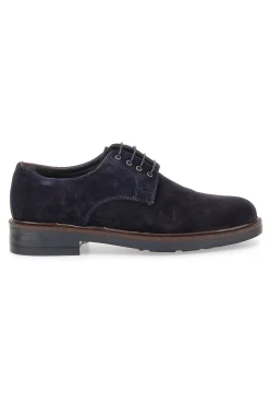 Stringate blu in pelle scamosciata Pittarello 600