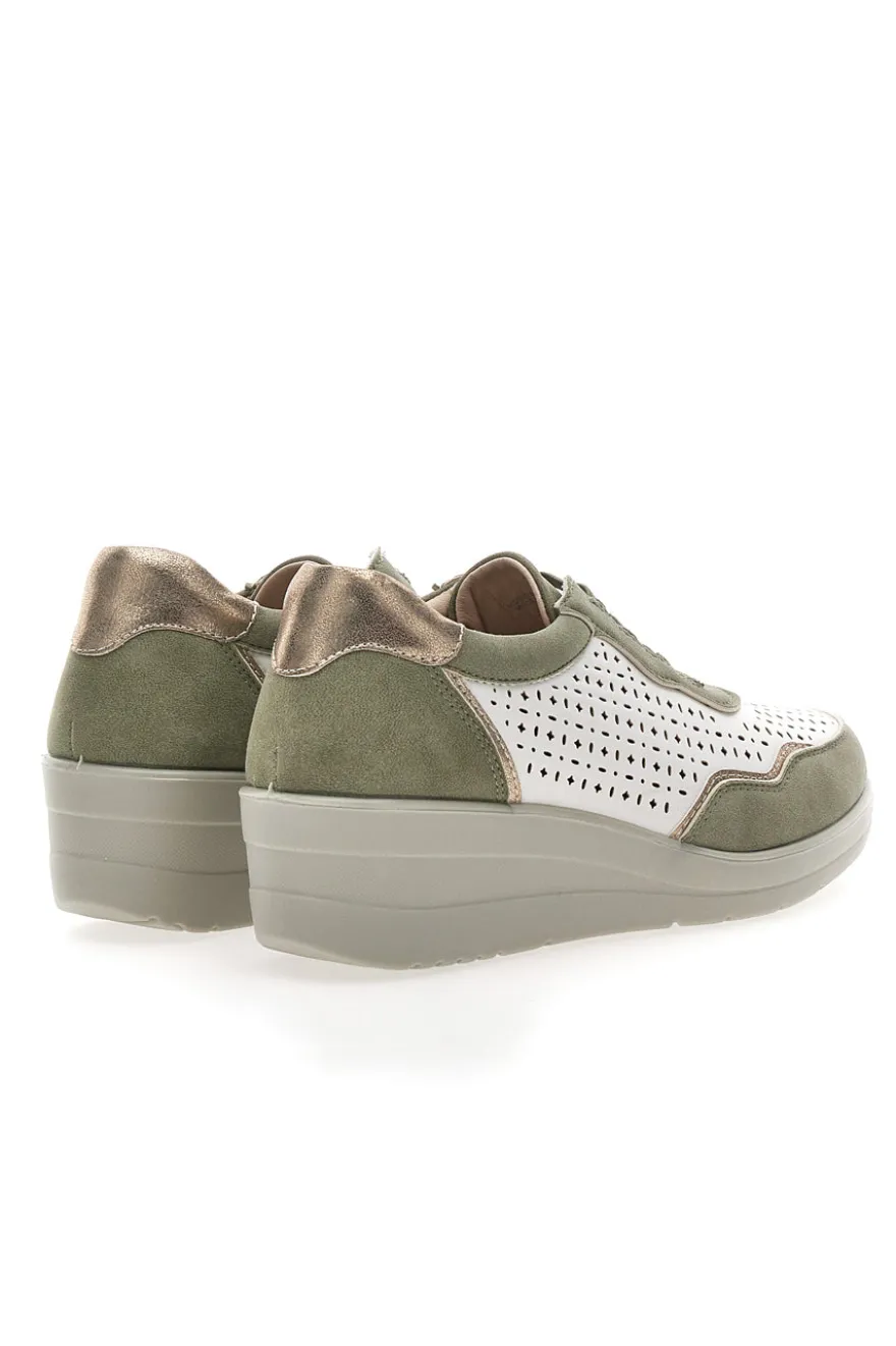 Stringate Marroni con Platform e Lacci Elastici PRIMA RIGA MDSS25T13