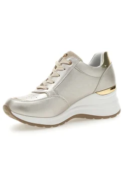 Stringate Platino con Platform e Cerniera Laterale INBLU 434 IN
