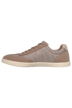 Taupe niedrige Schnürschuhe Skechers Placer Vinson