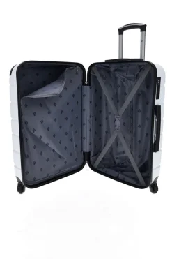 Trolley grande bianco rigido con 4 ruote 2T2L156/G