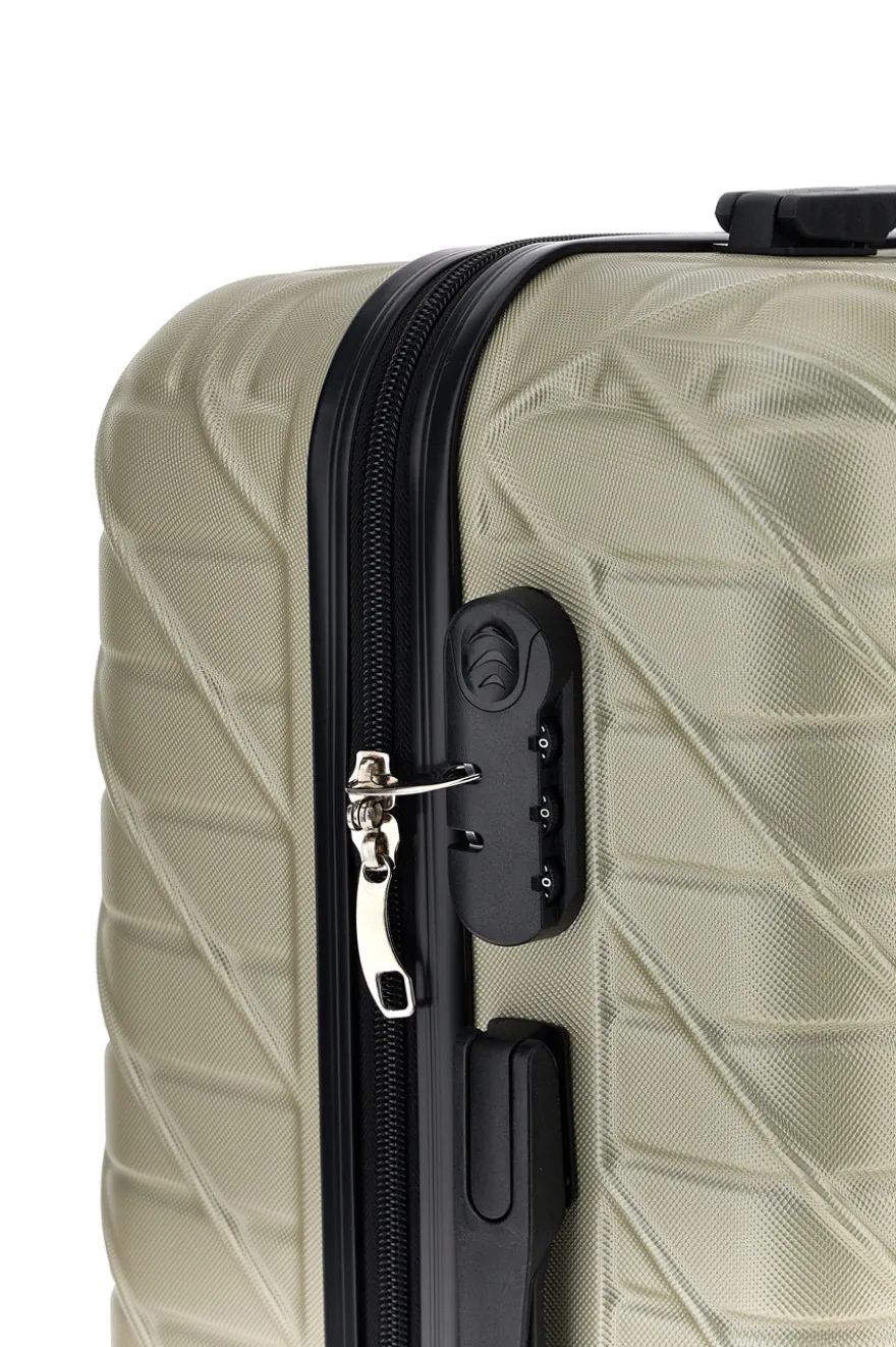 Trolley grande champagne rigido con 4 ruote Prima riga PR157/G