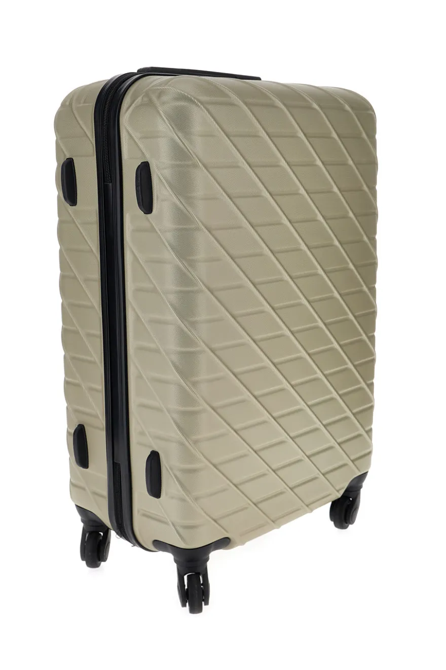 Trolley grande champagne rigido con 4 ruote Prima riga PR157/G