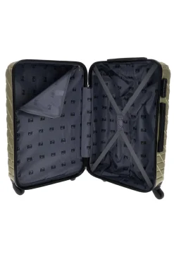 Trolley grande champagne rigido con 4 ruote Prima riga PR157/G